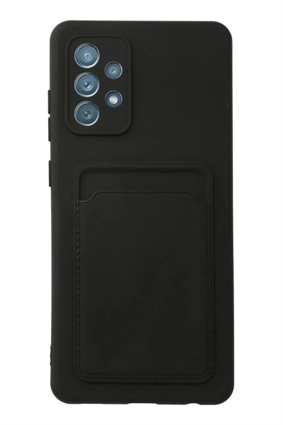 Samsung Galaxy A72 Kılıf Kelvin Kartvizitli Silikon - Siyah