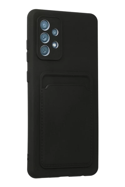 Samsung Galaxy A72 Kılıf Kelvin Kartvizitli Silikon - Siyah