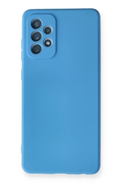 Samsung Galaxy A72 Kılıf Nano içi Kadife Silikon - Mavi