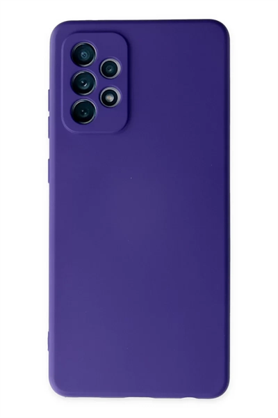 Samsung Galaxy A72 Kılıf Nano içi Kadife Silikon - Mor
