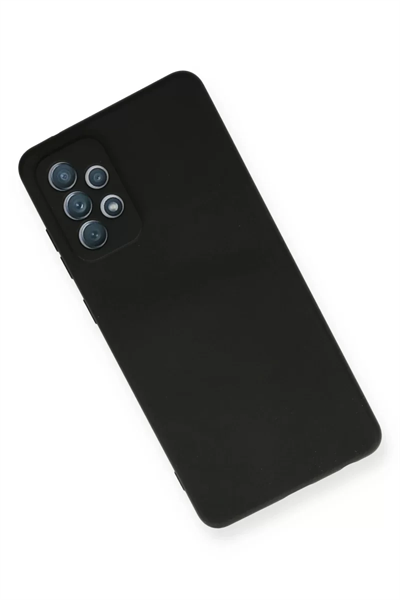 Samsung Galaxy A72 Kılıf Nano içi Kadife Silikon - Siyah