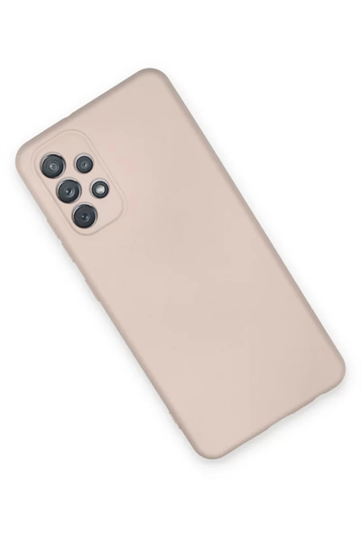 Samsung Galaxy A72 Kılıf Nano içi Kadife Silikon - Pudra