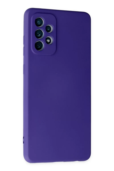 Samsung Galaxy A72 Kılıf Nano içi Kadife Silikon - Mor