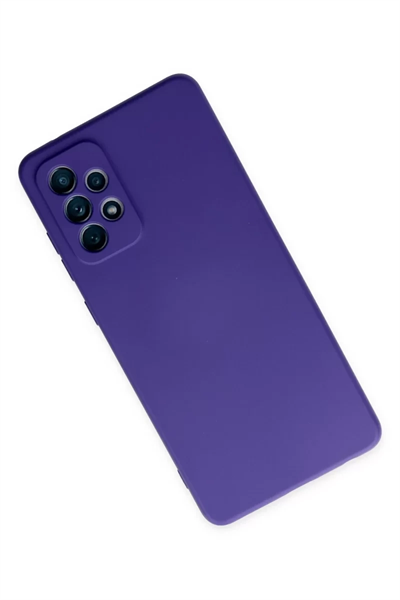 Samsung Galaxy A72 Kılıf Nano içi Kadife Silikon - Mor