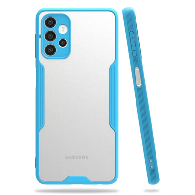 Samsung Galaxy A72 Kılıf Platin Silikon - Mavi