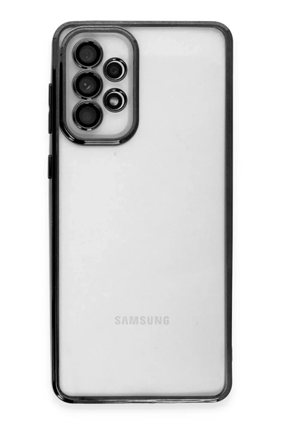 Samsung Galaxy A73 5G Kılıf Lensli Silikon - Siyah