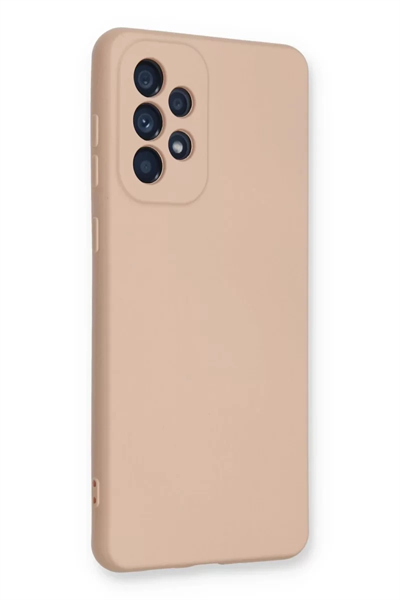 Samsung Galaxy A73 5G Kılıf Nano içi Kadife Silikon - Pudra
