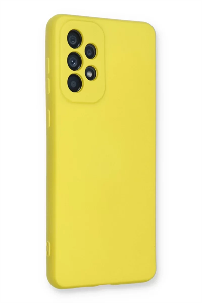 Samsung Galaxy A73 5G Kılıf Nano içi Kadife Silikon - Sarı