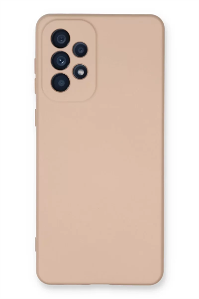 Samsung Galaxy A73 5G Kılıf Nano içi Kadife Silikon - Pudra