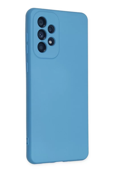 Samsung Galaxy A73 5G Kılıf Nano içi Kadife Silikon - Mavi