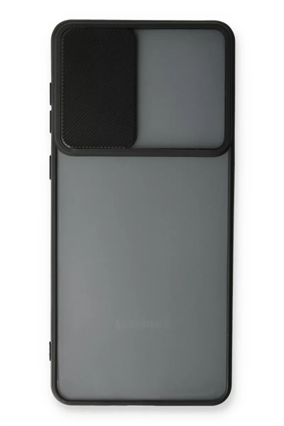 Samsung Galaxy A73 5G Kılıf Palm Buzlu Kamera Sürgülü Silikon - Siyah