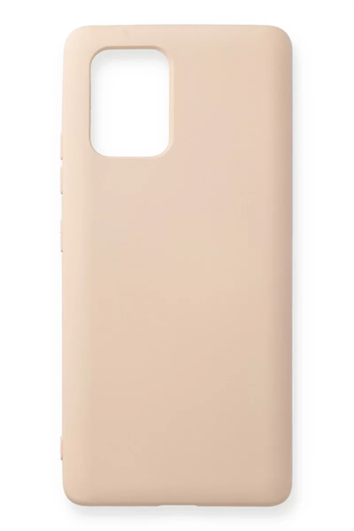 Samsung Galaxy A91 / S10 Lite Kılıf Nano içi Kadife Silikon - Pudra