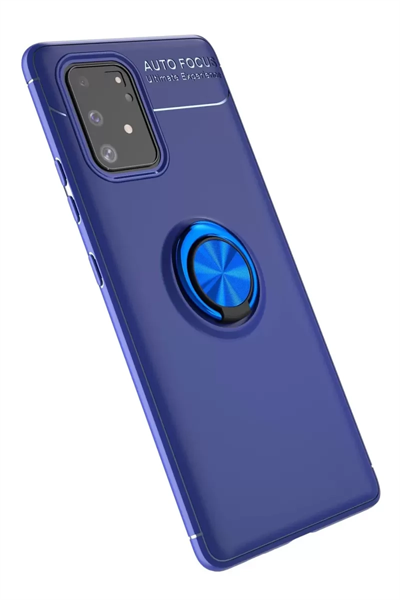 Samsung Galaxy A91 / S10 Lite Kılıf Range Yüzüklü Silikon - Mavi