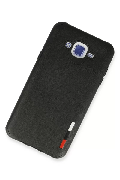 Samsung Galaxy J7 Kılıf Loop Deri Silikon - Siyah