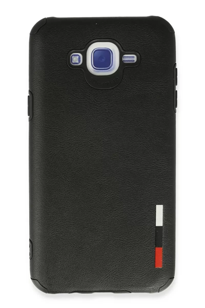 Samsung Galaxy J7 Kılıf Loop Deri Silikon - Siyah