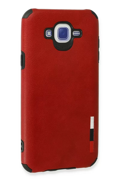 Samsung Galaxy J7 Kılıf Loop Deri Silikon - Kırmızı
