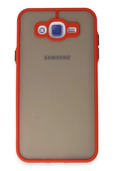 Samsung Galaxy J7 Kılıf Montreal Silikon Kapak - Kırmızı