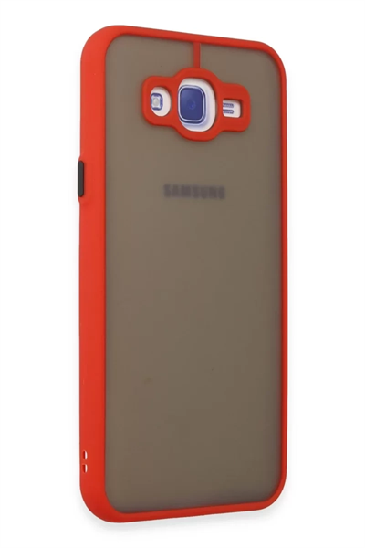 Samsung Galaxy J7 Kılıf Montreal Silikon Kapak - Kırmızı