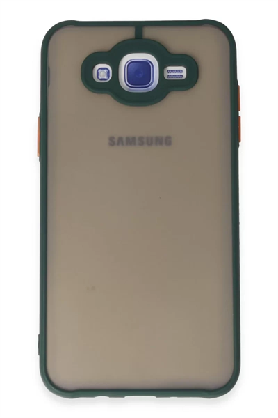 Samsung Galaxy J7 Kılıf Montreal Silikon Kapak - Yeşil