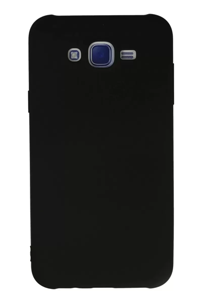 Samsung Galaxy J7 Kılıf Nano içi Kadife Silikon - Siyah