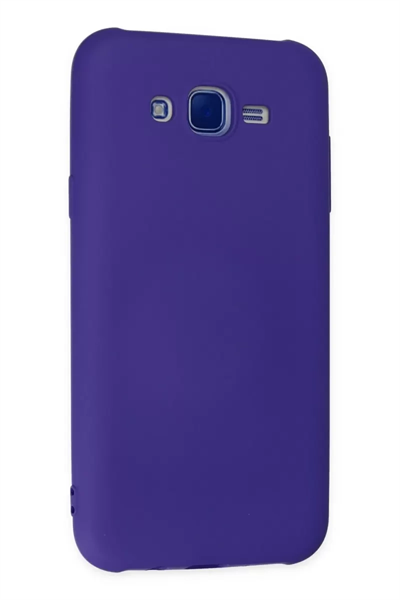 Samsung Galaxy J7 Kılıf Nano içi Kadife Silikon - Mor