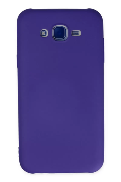 Samsung Galaxy J7 Kılıf Nano içi Kadife Silikon - Mor