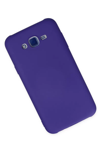 Samsung Galaxy J7 Kılıf Nano içi Kadife Silikon - Mor