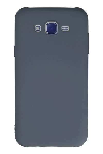 Samsung Galaxy J7 Kılıf Nano içi Kadife Silikon - Gri