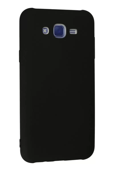 Samsung Galaxy J7 Kılıf Nano içi Kadife Silikon - Siyah