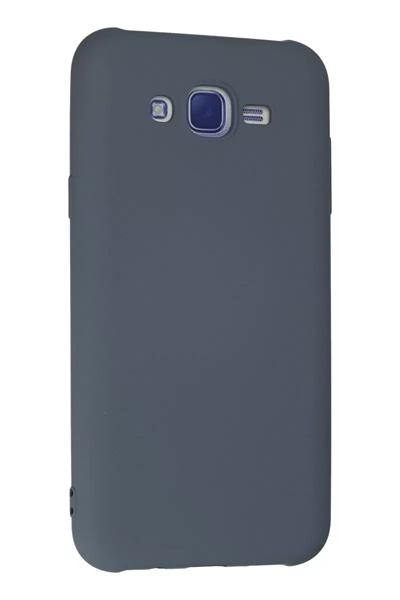 Samsung Galaxy J7 Kılıf Nano içi Kadife Silikon - Gri