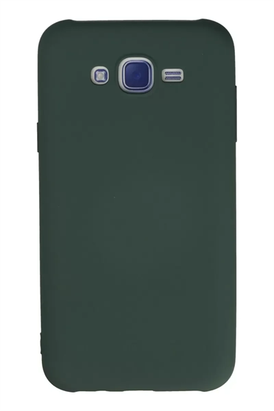 Samsung Galaxy J7 Kılıf Nano içi Kadife Silikon - Koyu Yeşil