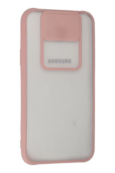 Samsung Galaxy J7 Kılıf Palm Buzlu Kamera Sürgülü Silikon - Pembe