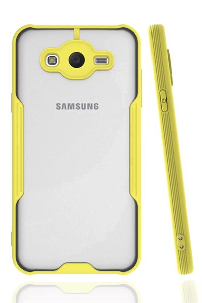 Samsung Galaxy J7 Kılıf Platin Silikon - Sarı