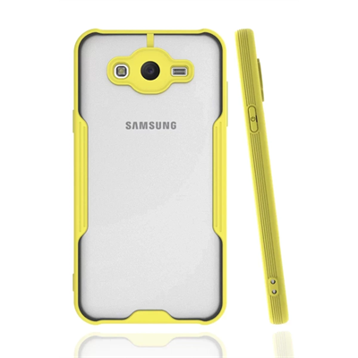 Samsung Galaxy J7 Kılıf Platin Silikon - Sarı