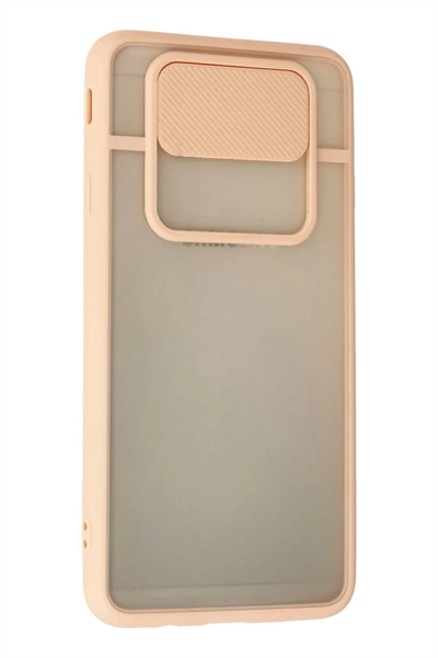 Samsung Galaxy J7 Prime Kılıf Palm Buzlu Kamera Sürgülü Silikon - Pembe