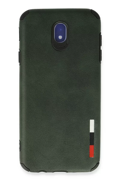 Samsung Galaxy J7 Pro / J730 Kılıf Loop Deri Silikon - Yeşil