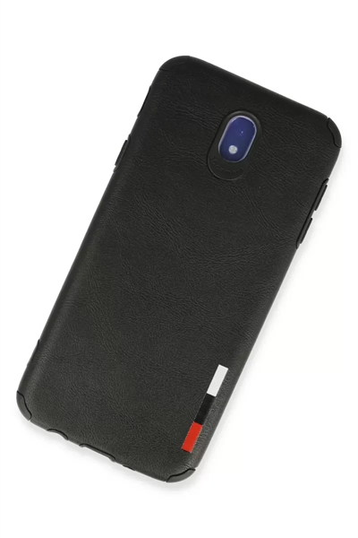 Samsung Galaxy J7 Pro / J730 Kılıf Loop Deri Silikon - Siyah