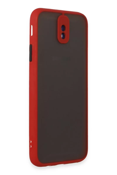 Samsung Galaxy J7 Pro / J730 Kılıf Montreal Silikon Kapak - Kırmızı