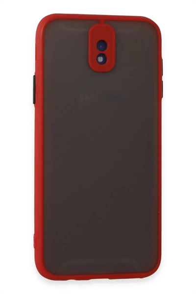 Samsung Galaxy J7 Pro / J730 Kılıf Montreal Silikon Kapak - Kırmızı