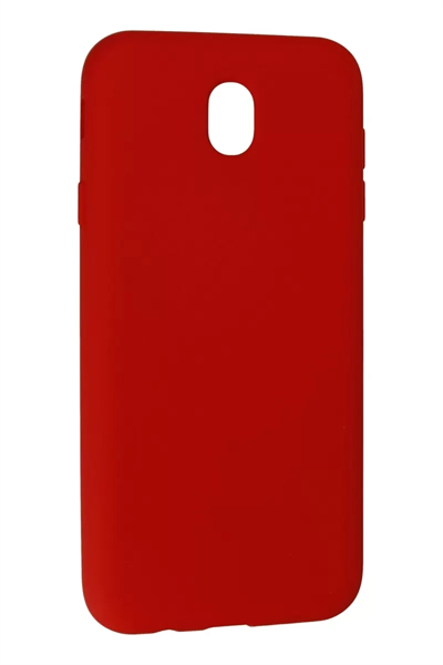 Samsung Galaxy J7 Pro / J730 Kılıf Nano içi Kadife Silikon - Kırmızı
