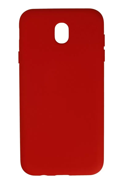 Samsung Galaxy J7 Pro / J730 Kılıf Nano içi Kadife Silikon - Kırmızı
