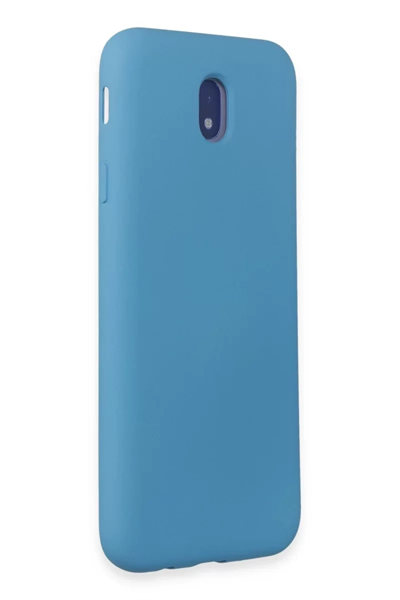 Samsung Galaxy J7 Pro / J730 Kılıf Nano içi Kadife Silikon - Mavi