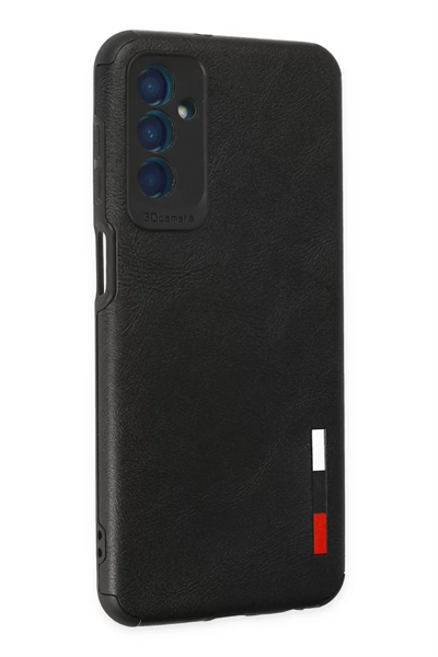 Samsung Galaxy M13 Kılıf Loop Deri Silikon - Siyah