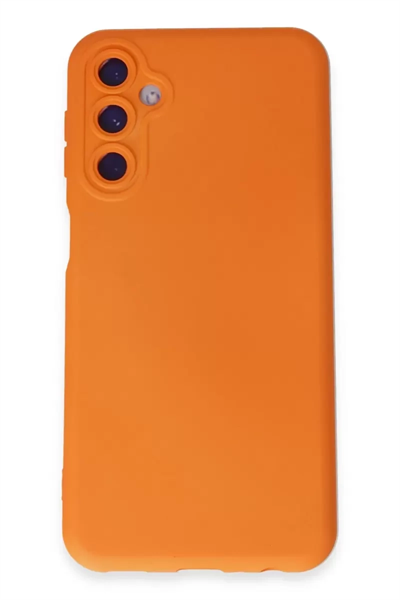 Samsung Galaxy M14 5G Kılıf Nano içi Kadife Silikon - Turuncu