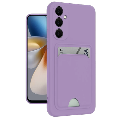 Samsung Galaxy M15 Kelvin Kartvizitli Silikon - Lila