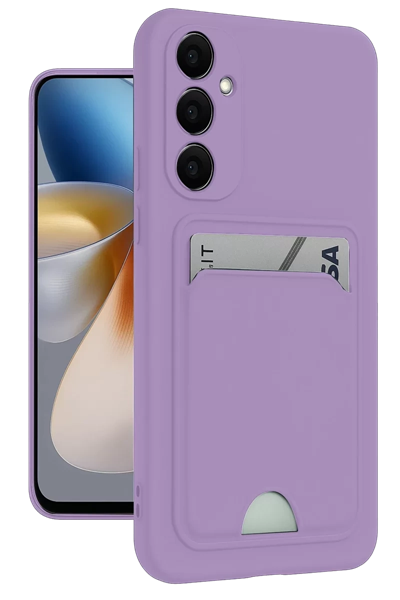 Samsung Galaxy M15 Kelvin Kartvizitli Silikon - Lila