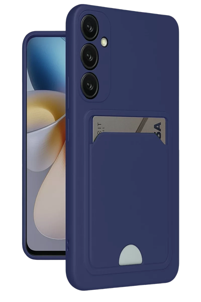 Samsung Galaxy M15 Kelvin Kartvizitli Silikon - Lacivert