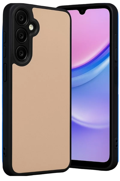 Samsung Galaxy M15 Kılıf Aras Deri Kapak - Pudra