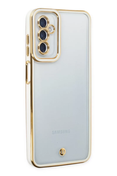 Samsung Galaxy M23 Kılıf Liva Lens Silikon - Beyaz
