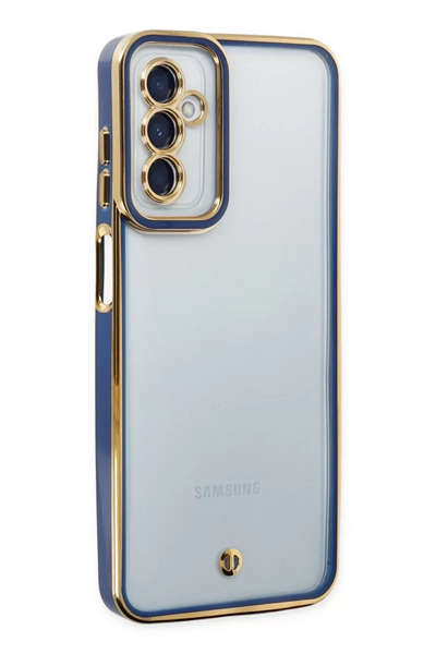Samsung Galaxy M23 Kılıf Liva Lens Silikon - Mavi